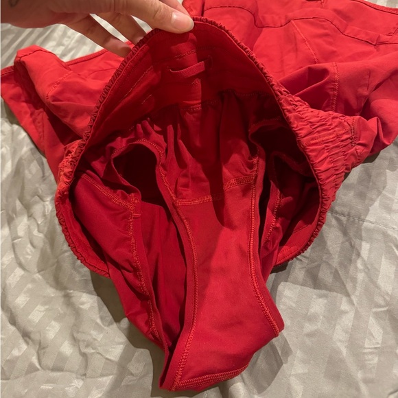 Lululemon high rise red shorts (4in) - Picture 4 of 4